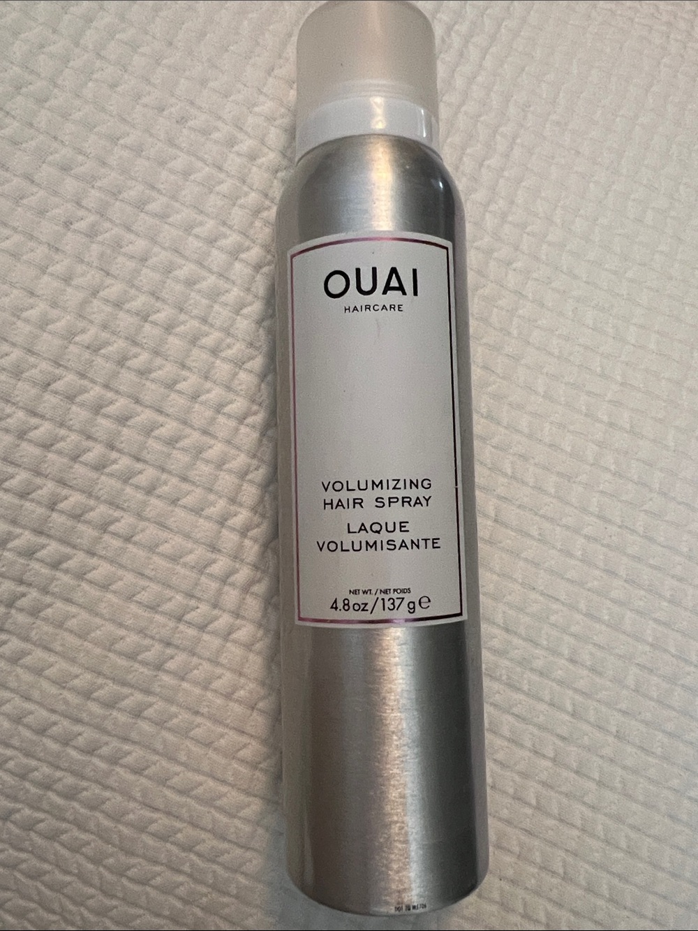 OUAI Volumizing Hair Spray - Silver with White Label 4.8 Oz/ 137g
